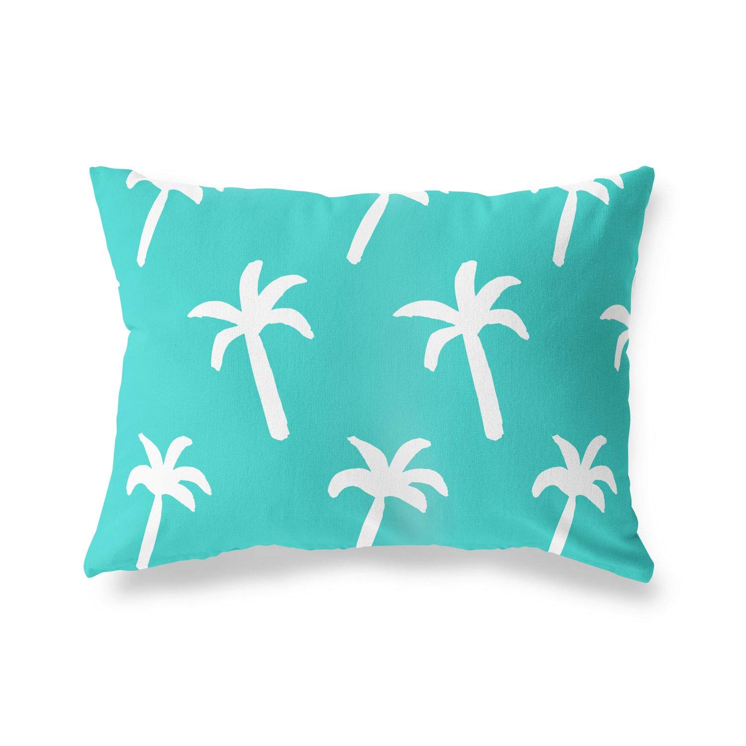 Bonamaison Decorative Cushion Cover Turquoise & White, Throw Pillow Covers, Home Decorative Pillowcases for Livingroom, Sofa, Bedroom, Size: 35x50 Cm - Designed and Manufactured in Turkey
