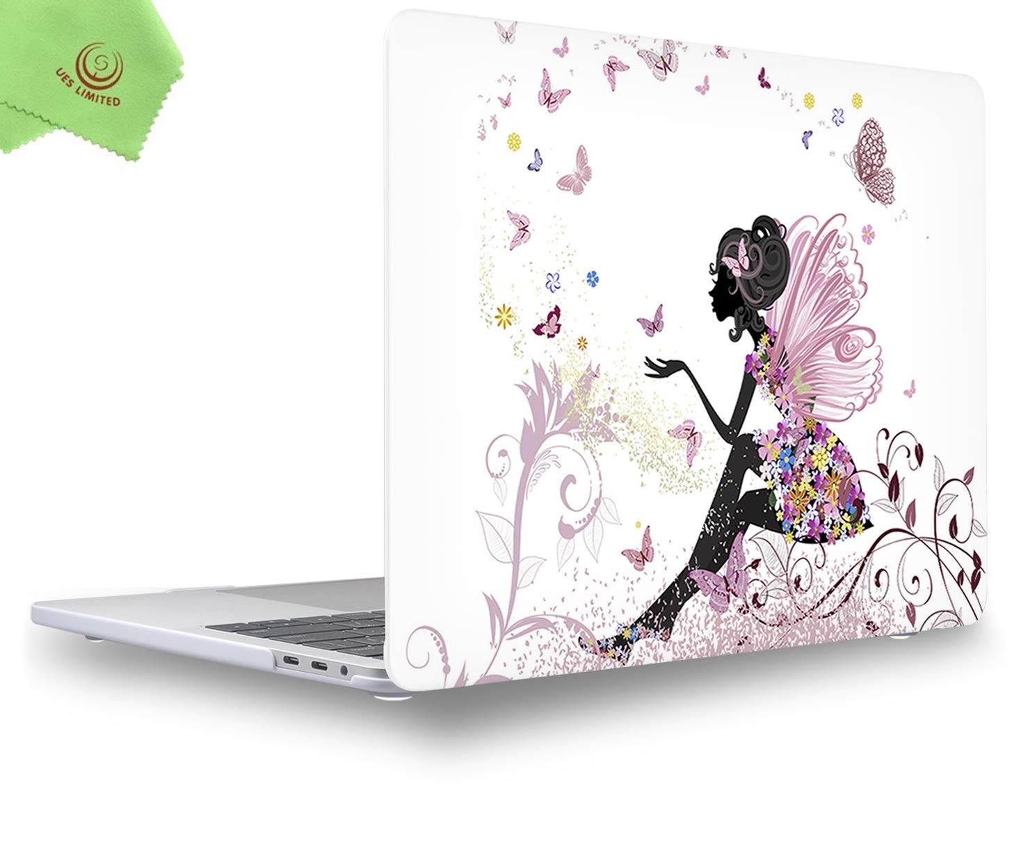 UESWILL MacBook Pro 13 inch M1 M2 Case 2016-2022, Model A2338/A2289/A2251/A2159/A1989/A1706/A1708, Creative Design Smooth Touch Hard Case, Fairy