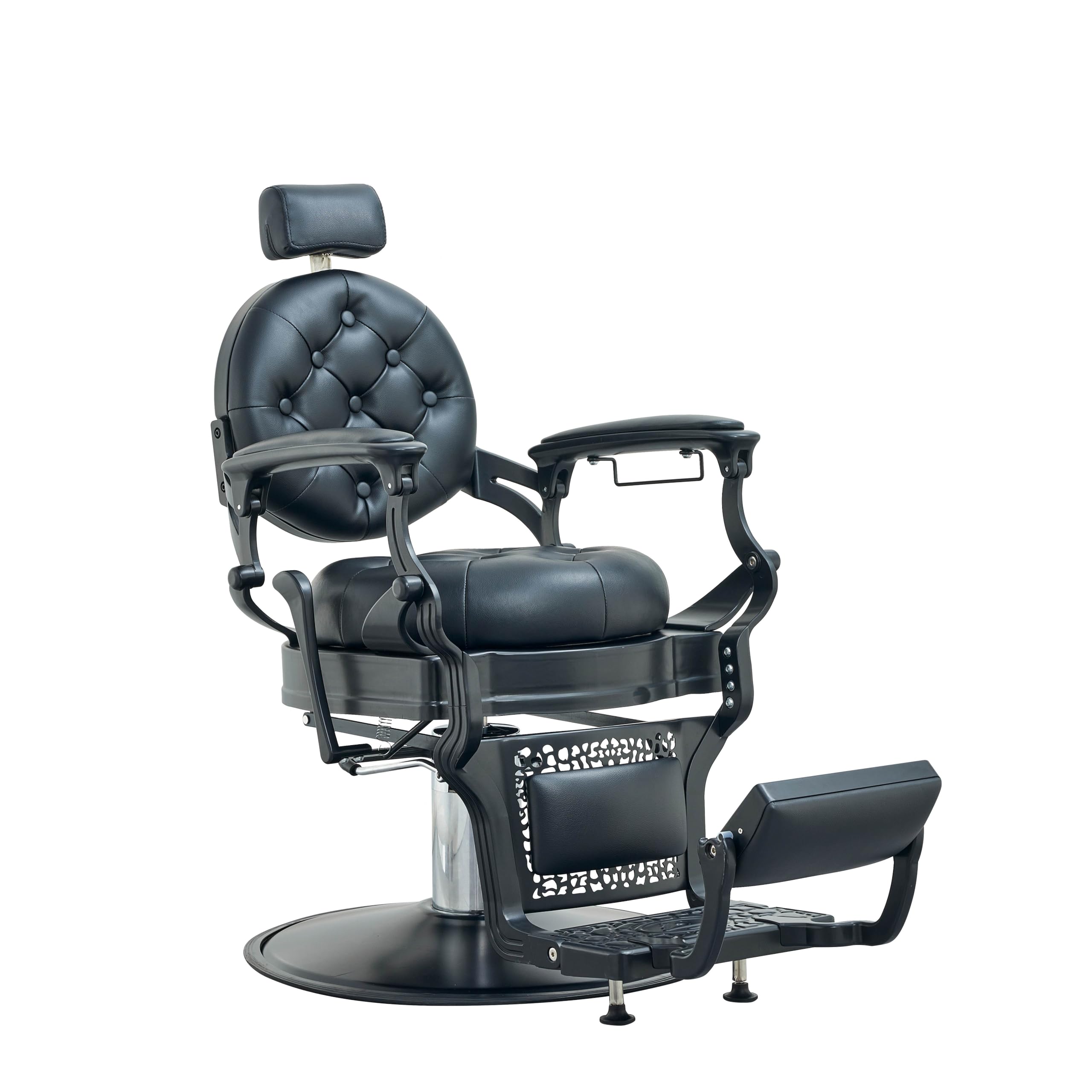 Photo 1 of Antlu Barber Chair Salon Chair Hair Stylist, Vintage Heavy Duty 700lbs Hair Styling Chairs for Tattoo Barbershop Beauty Massage Tattoo (Black)