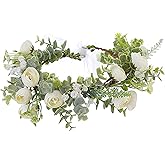 Brikuinr Flower Crown Wedding Flower Headband Floral Headpiece Halo Floral Crown Bridal Party Cosplay Halloween Photos