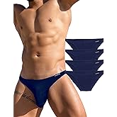 Avidlove Underwear Men's 4 Pack Classic Low Rise Stretchy Hip Briefs Bikini