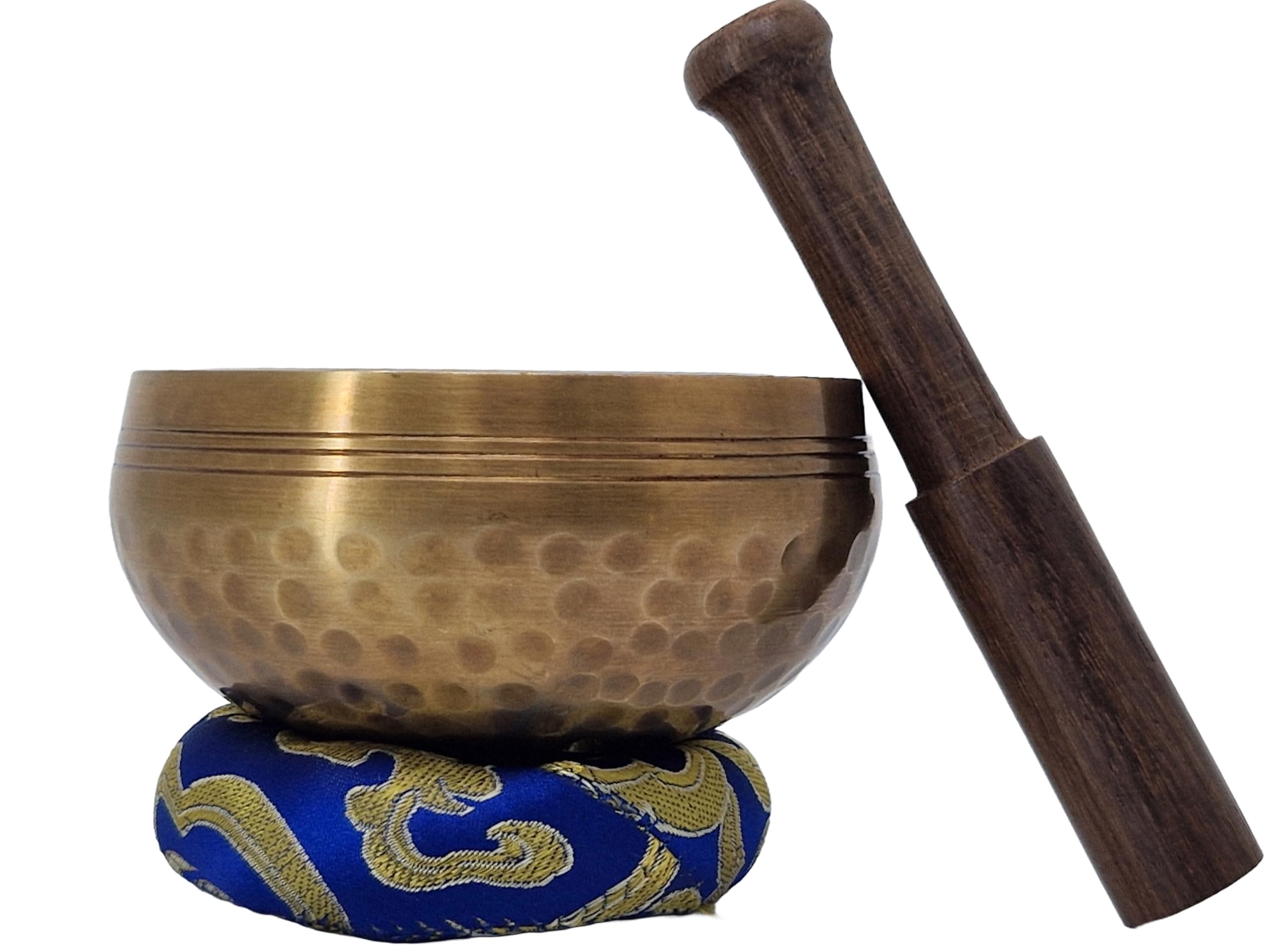 Tibetan Hand Made Singing Bowl – Authentic Nepalese Hand Beaten Meditation Bowl Set with Cushion & Mallet – Sound Healing Bowl for Yoga, Mindfulness & Chakra Therapy (9 cm)