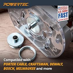 POWERTEC 72147 10pc Router Template Bushing Guides