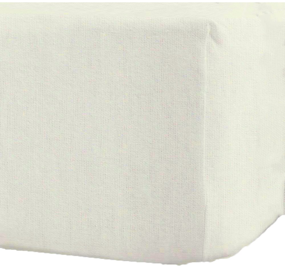 Amigozone 100% Brushed Cotton Extra Deep 16"(40cm) Flannelette Fitted Sheets (Cream, Double) โ image 1