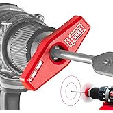 BullseyeBore Core CR1-100 Magnetic Red Laser Drill Guide, Drill Straight | Portable drill guide for straight holes, no drill press; Red laser attachment for indoor use; 9-hr battery life, 2-4" bits
