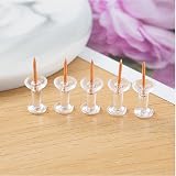 ZHIYE Push Pins 100 pcs Rose Gold Clear Map Thumb Tacks 8mm 23mm with Container view 4