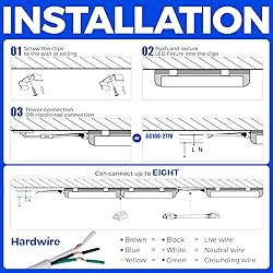 Barrina LED Shop Lights, 3FT 30W 4600LM
