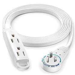 Maximm 360 Degree Rotating Flat Extension Cord 6 Ft