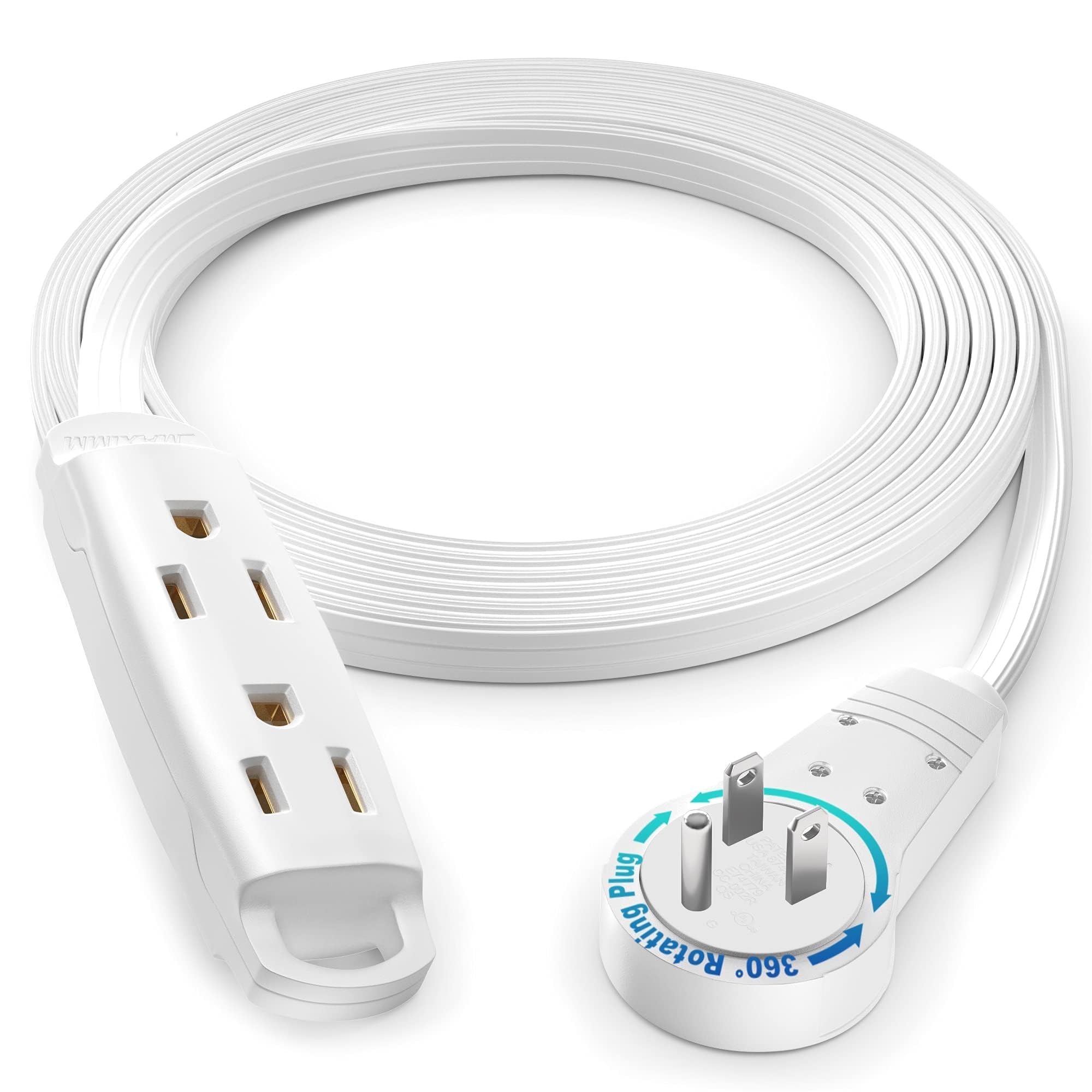 Maximm 360 Degree Rotating Flat Extension Cord 6 Ft