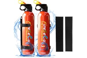 FIRESECU Fire Extinguisher Kitchen, Car, Fire Extinguisher for Home with Mounting Bracket Fire Extinguishers for House Non-Toxic Water-Based Fire Extinguishers Portable A B C K Fire Extinguisher (2 Count)