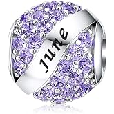 JIAYIQI Birthday Charm Fit Charm Bracelets Necklace, 925 Sterling Silver Pendants Beads for Women Jewelry