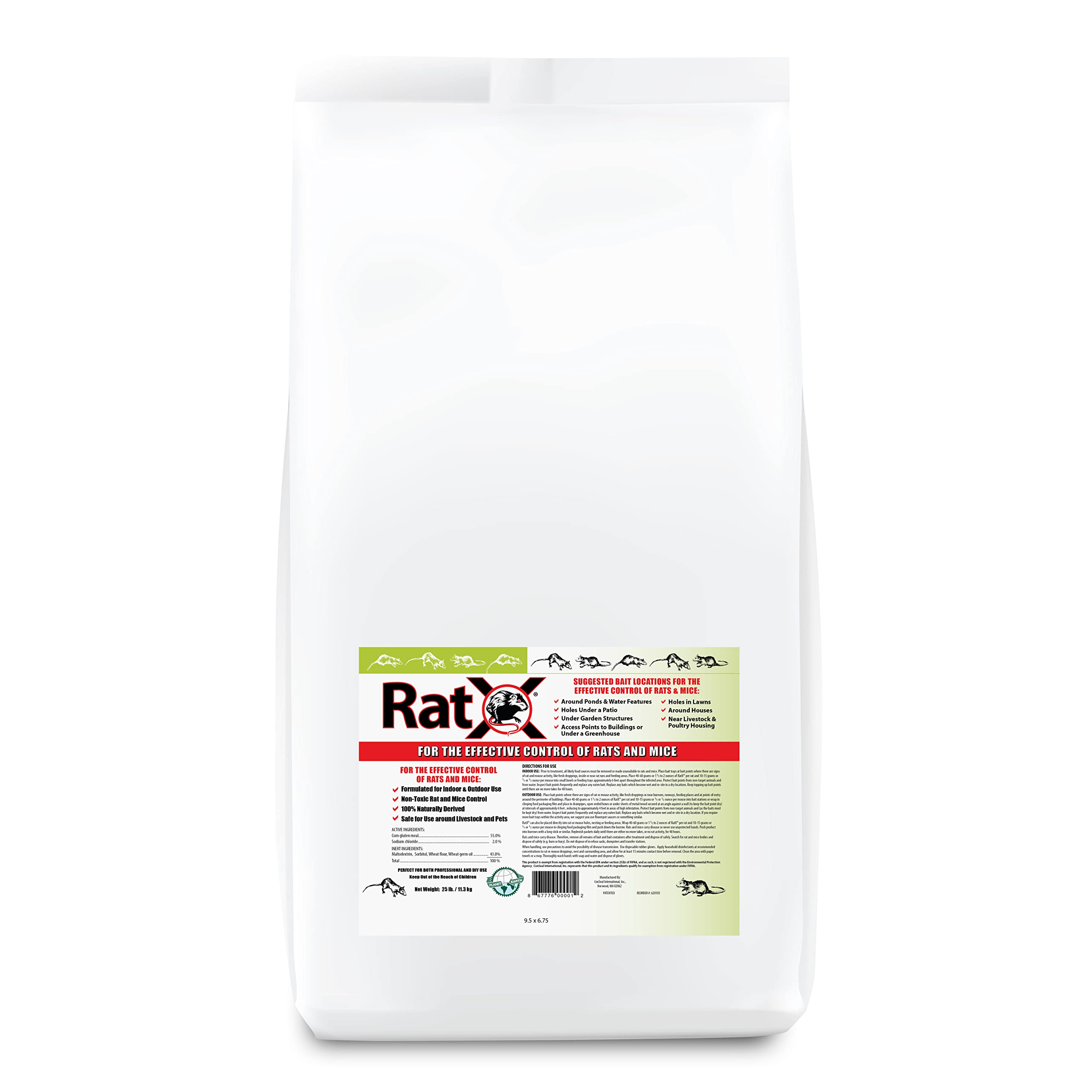 Photo 1 of EcoClear Products 620103, RatX All-Natural Non-Toxic Humane Rat Mice, 25 lb. Bag