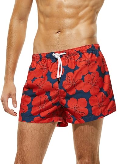 flower swim trunks
