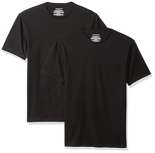 Amazon Essentials 2-Pack Slim-Fit Crew Pocket T-Shirt