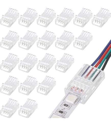 Biantie La 8mm 2-Pin COB LED Strip Light Corner Connector Kit, 10-Pack Solderless Clips For - Foto 10