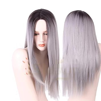 Amazon Com Long Straight Ombre Black Synthetic Wigs For Women