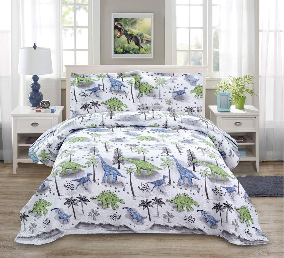 grey dinosaur bedroom