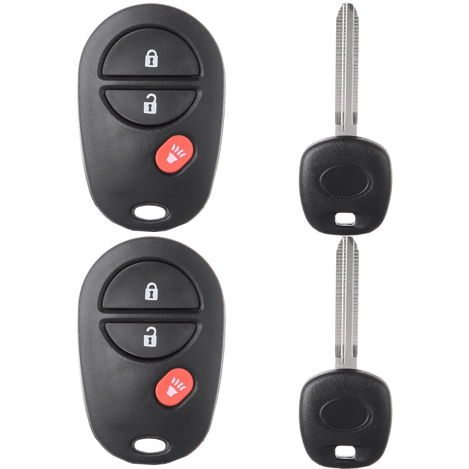 人気定番 車用防犯用品 Highlander 2 Scitooキーレスエントリーリモートキー 新しい交換キーレスエントリーリモートキーfobトランスミッタークリッカーfor X 4d67チップキー Siennaタコマタンドラgq43vtt Sequoia Gq43vtt X B07bdlg8kg Toyota 2 Www