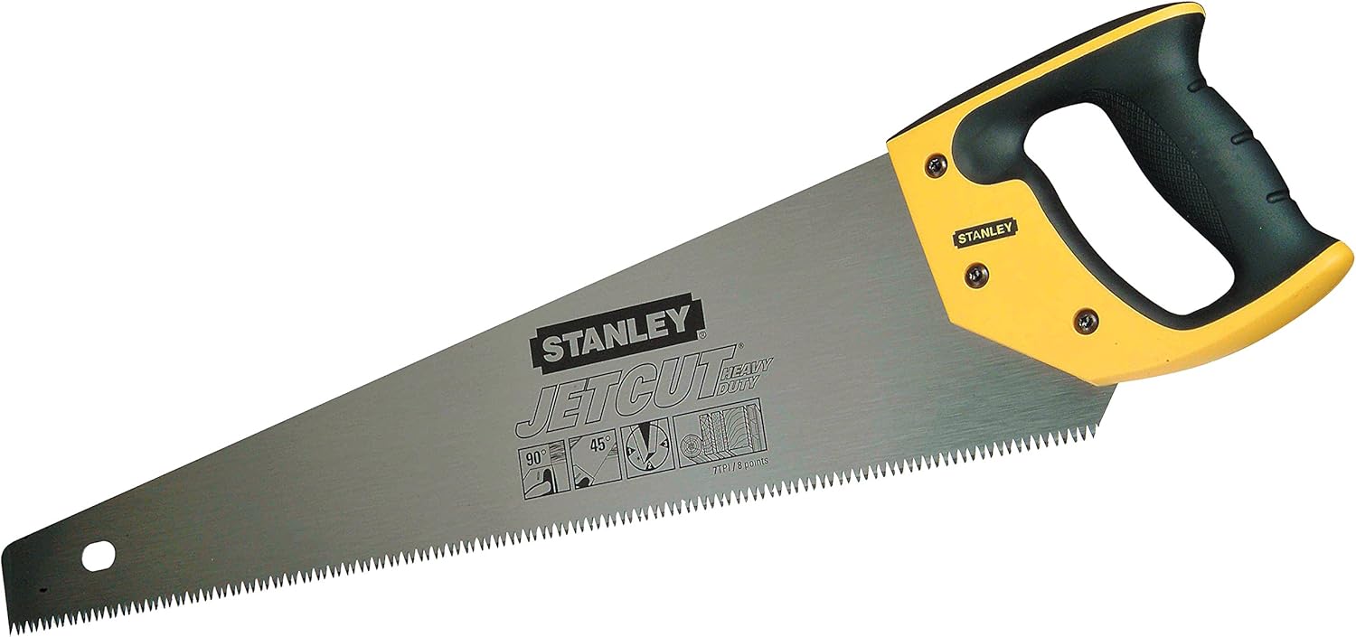 Stanley 215281 Hand Saw Jet Cut rough, Multicolor