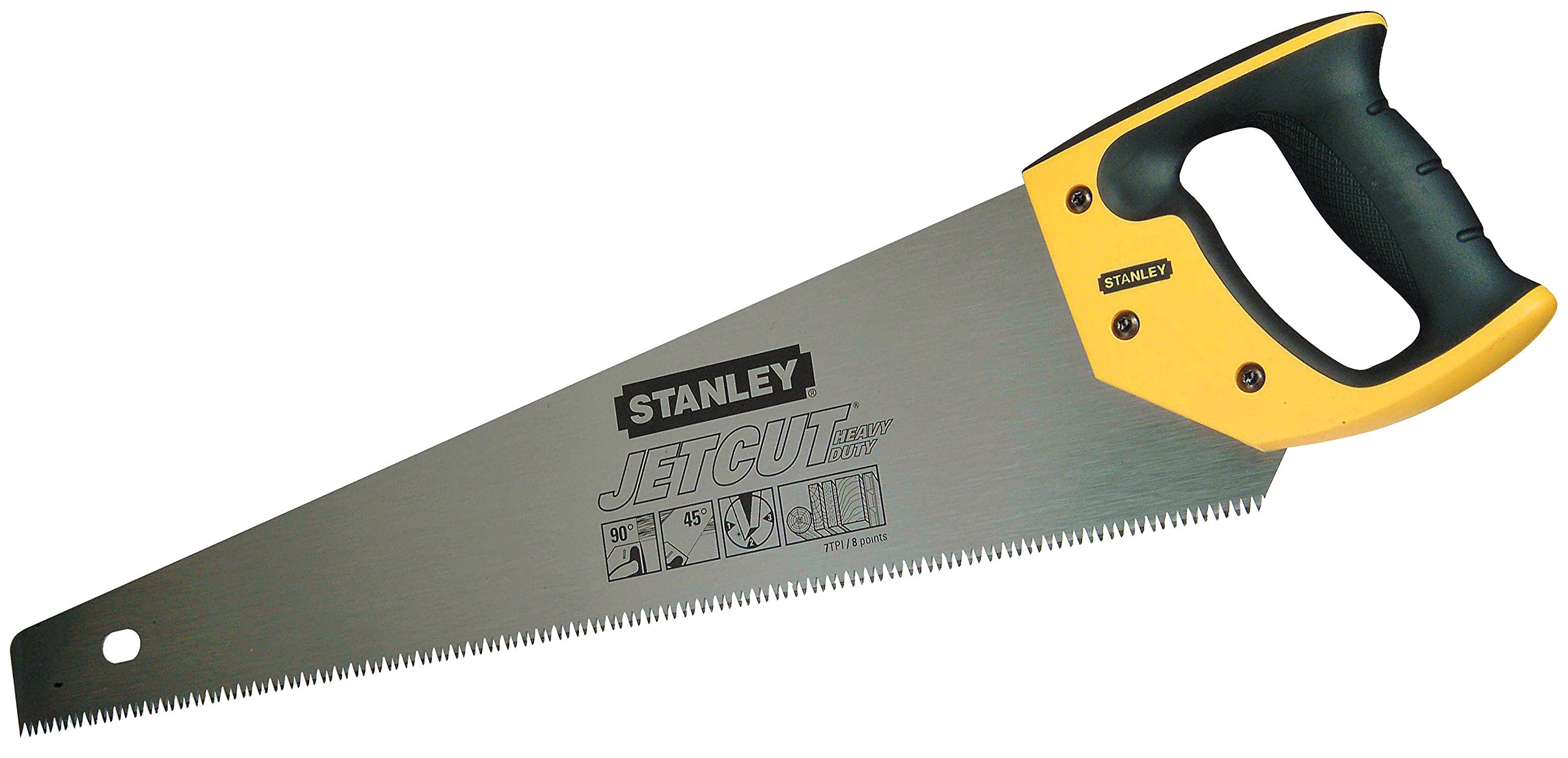 Stanley 2-15-283 "Jet Cut" Rough Hand Saw, Multi-Colour, 450 mm