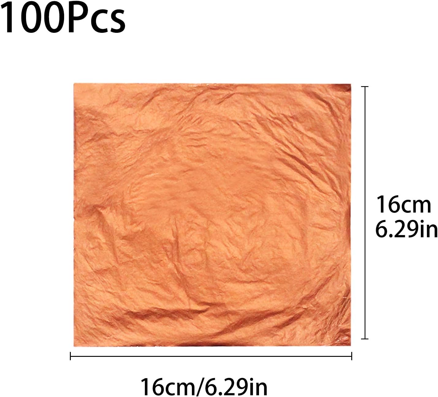 100 Sheets 16x16cm Gold Leaf Sheets Gold Leaf Silver Leaf Rose Gold