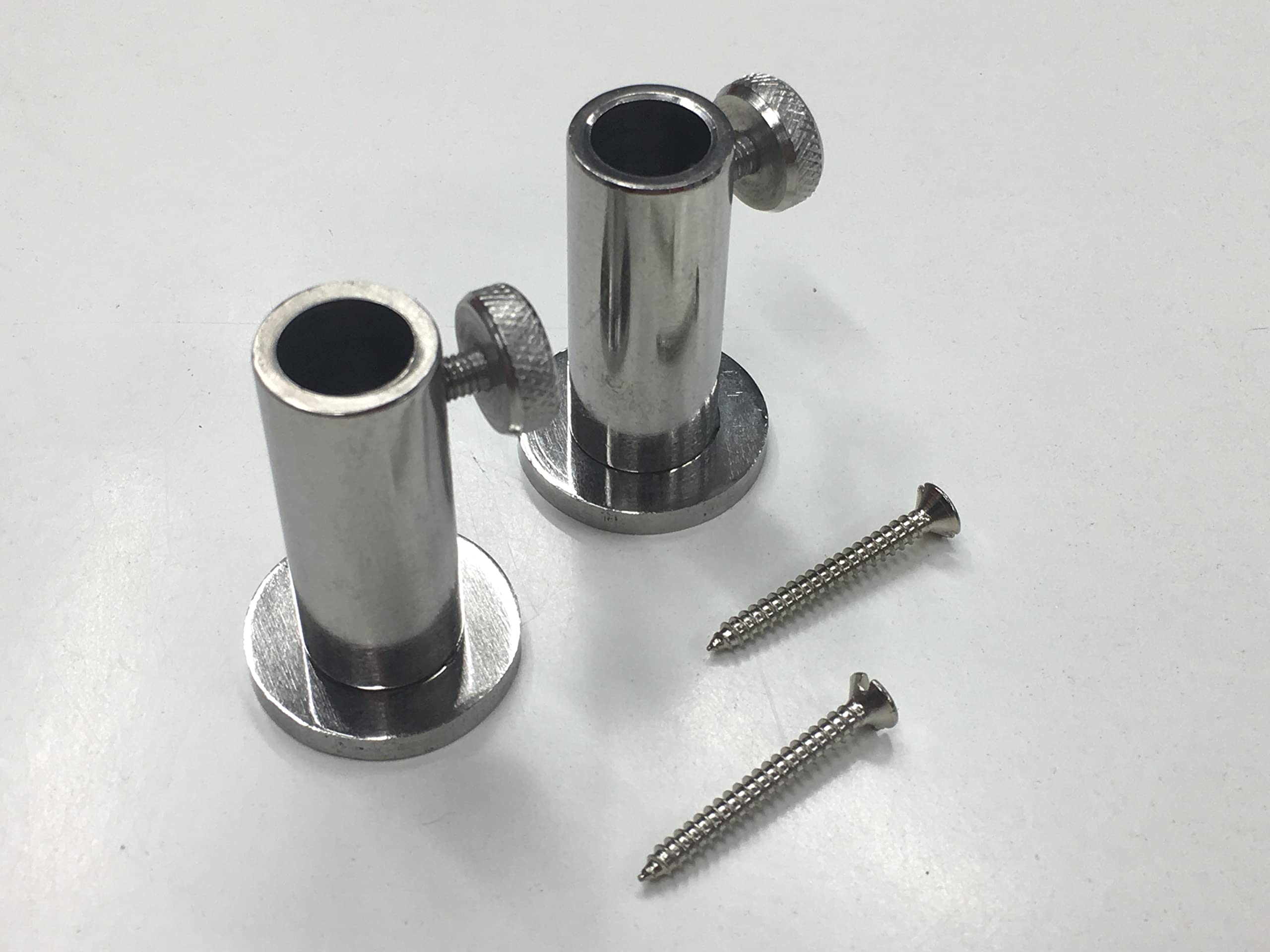 TMC 2 x Stainless Steel Stage Stands with screws for Platforms, Carp/Coarse Fishing.