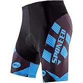 sponeed Men's Cycling Shorts Padded Bicycle Riding Pants Bike Biking Clothes Cycle Wear Tights