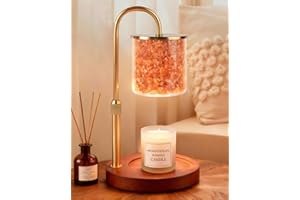 ARVIDSSON Candle Warmer Lamp with Himalayan Pink Salt, Timer & Dimmable Candle Warmer for Jar Candles, Birthday Gifts for Wom