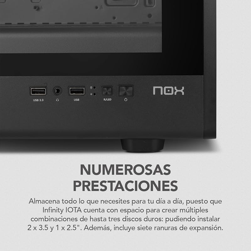 Infinity IOTA – ATX Mid-Tower | M-ATX | O ITX inclui 4 ventoinhas ARGB de 120mm, malha frontal, lado de vidro temperado, USB 3.0, suporte a GPU de 330mm, filtro magnético
