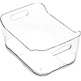 BINO | Plastic Storage Bins, Small | The SOHO Collection | Multi-Use Organizer Bins | Built-in Handles | BPA-Free | Pantry Organization | Home Organization | Fridge Organizer | Freezer Organizer