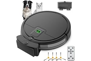 ENCHE Robot Vacuum Cleaner,2900 Strong Sunction Robot Vacuum with Washable HEPA Filter,Long Run Time,Remote Control,Self-Charging Robotic Vacuum Cleaner for Carpet Pet Hair