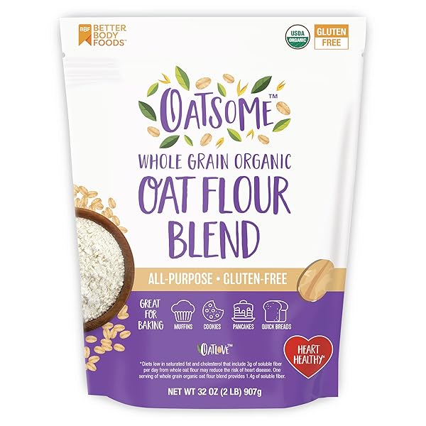OATSOME ORGANIC OAT FLOUR BLEND, WHOLE GRAIN, GLUTEN-FREE,...