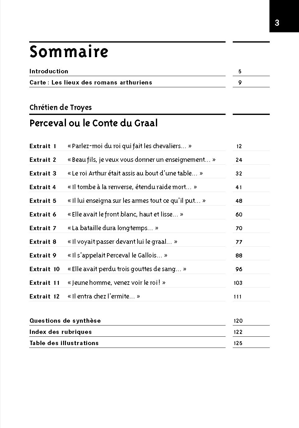 Questionnaire Perceval Ou Le Conte Du Graal 5Eme