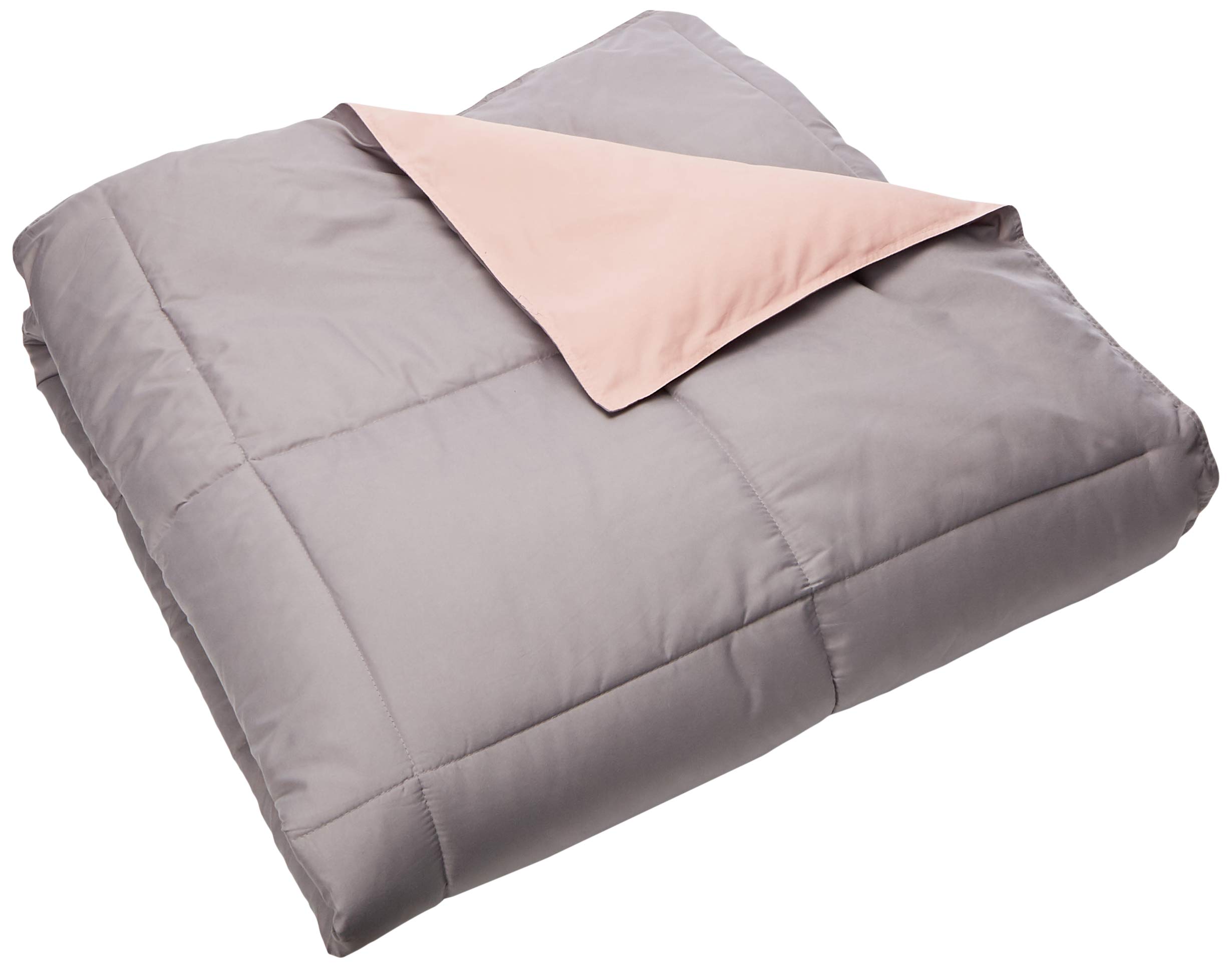 Photo 1 of Modern Threads Down Alternative Reversible Comforter Charcoal Gray/Blush Queen