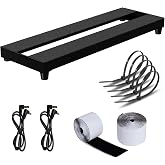 AYCRIT Mini Pedalboard for Guitar/Bass, Aluminum Small Pedal board, 16x5.3" | Black Lightweight 0.8lb. Includes mounting tape, 2 DC cable &amp; cable ties. Portable &amp; sturdy for gigs or practice.