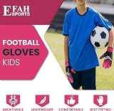 EFAH SPORTS Football Goalkeeper Gloves Pink Size 4 Boys 6-9 view 4
