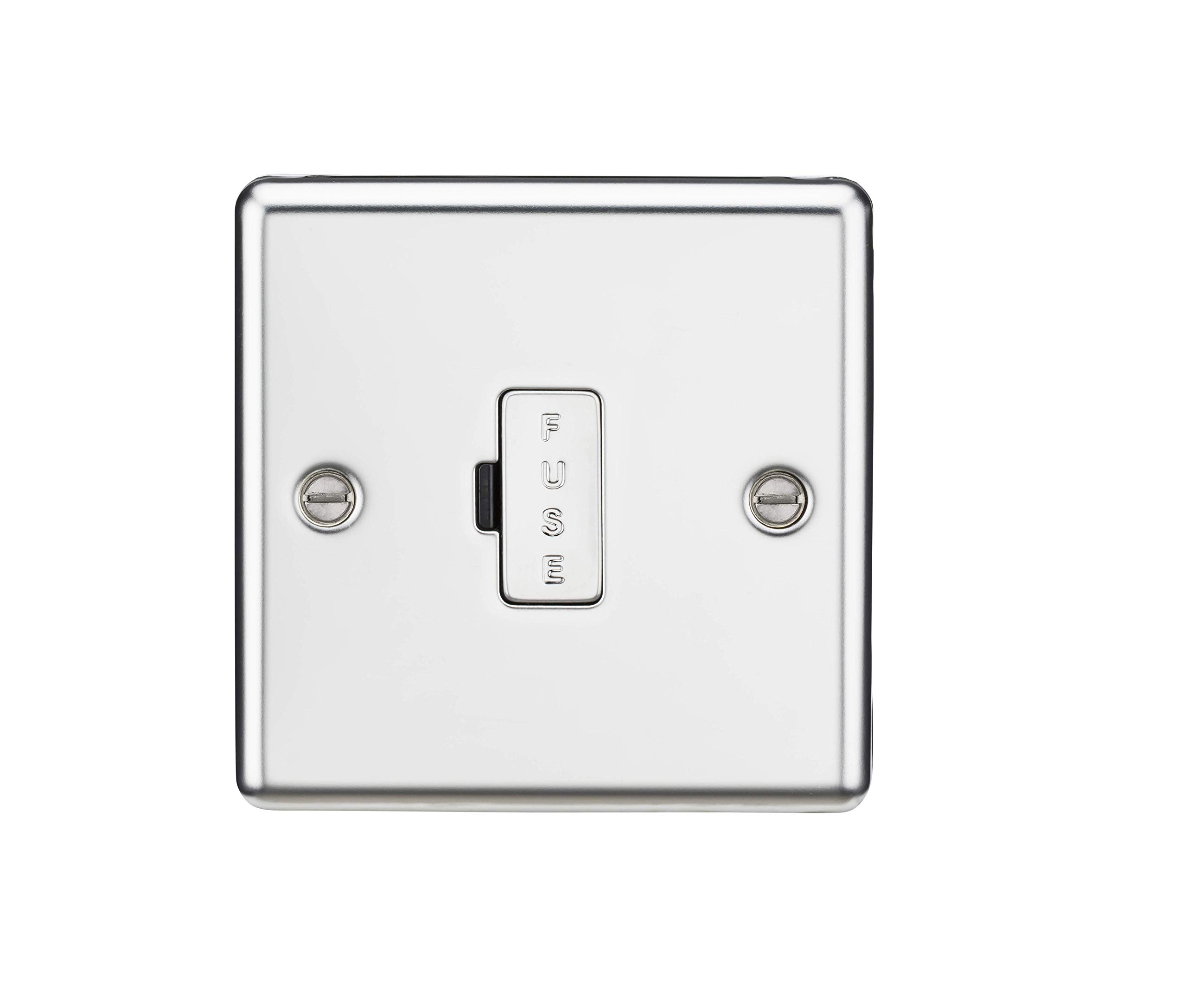 13A Fused Spur Unit - Rounded Edge Polished Chrome — image 1