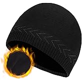 Oversize XXL Beanie Hat for Big Heads 23.6"-25.6", Large Winter Knit Hats Ribbed Stocking Hat Ski Skull Cap