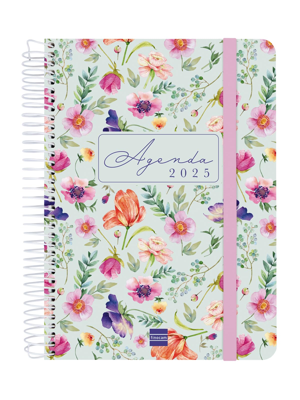 Finocam - Cloe 2025 Agenda 1 Day Page January 2025 - December 2025 (12 months) Green Spanish