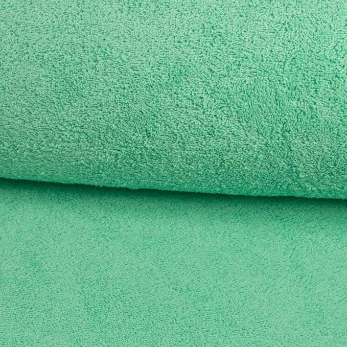 Stoffe Werning Frottee Uni einfarbig Mint Bademantelstoff Handtücher Badetücher - Preis Gilt für 0,5 Meter
