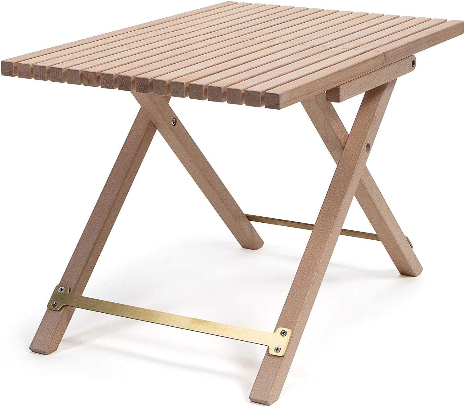 DOKICAMP Stripe Table Camping Table Folding Wood Table Portable Picnic Easy to Fold and Carry Single (Beech): Kitchen & Dining