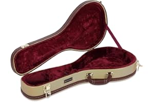 Crossrock Deluxe Wood Hard Case for A-style Mandolin, Tweed(CRW600MATW)