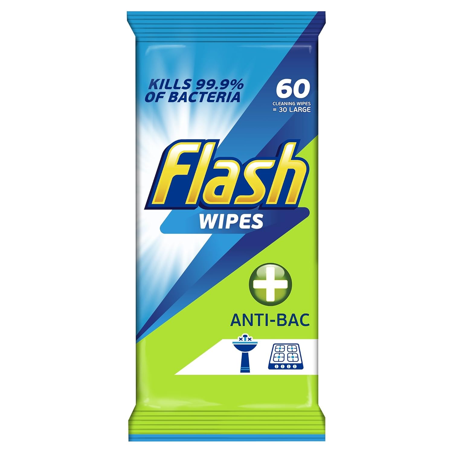 Flash Antibacterial Cleaning Wipes, Pack of 60 Amazon.co.uk Prime Pantry