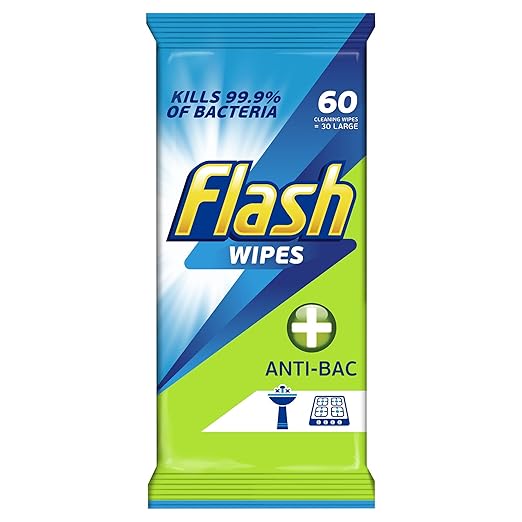 Flash Antibacterial Cleaning Wipes, Pack of 60 Amazon.co.uk Prime Pantry