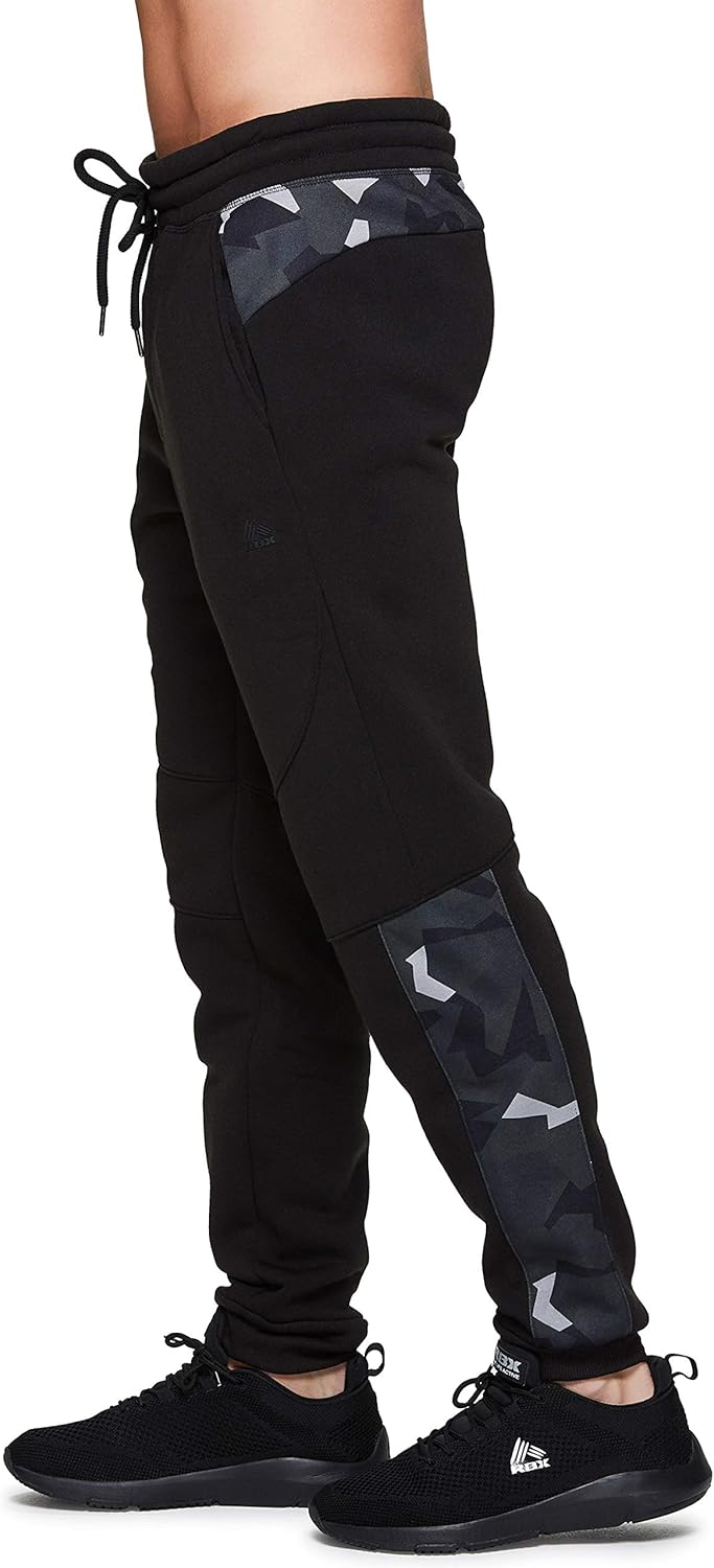 RBX Active Men's Athletic Fleece Lined Tapered Jogger Sweatpant with Pocket at  Men’s Clothing store