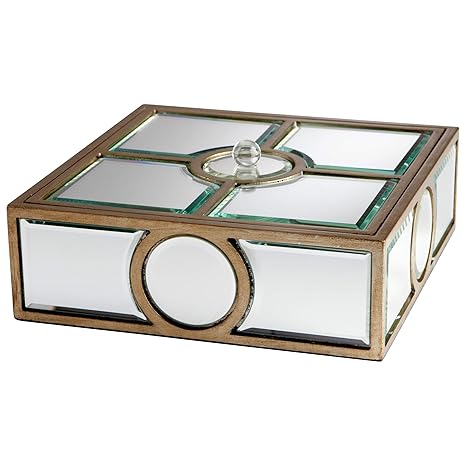 Amazon Com Zinc Decor Mirror Jewelry Box Mirrored Keepsake