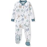 Burt's Bees Baby baby-boys Sleeper Pjs, 100% Organic Cotton, One-piece Footie, Zip Up Jumpsuit, Snug Fit Pajamas