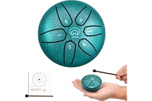 IECO Buddha Stones Mini Steel Tongue Drum 3 Inch 6 Notes Steel Drum Instrument, Ethereal Drum for Kids Adults, Handpan Drum for Meditation Sound Healing