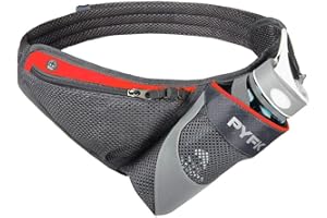 PYFK Running Belt Hydration Waist Pack with Water Bottle Holder for Men Women Waist Pouch Fanny Bag Reflective