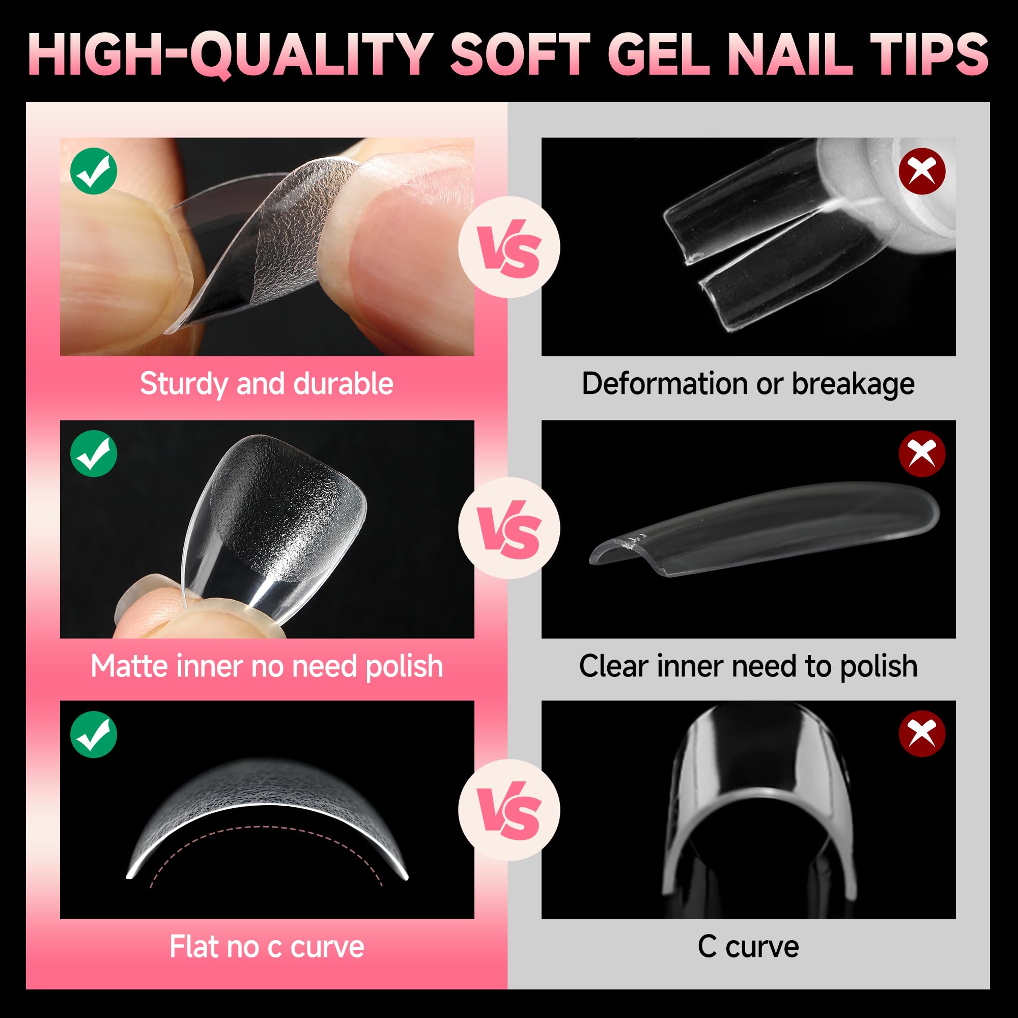 UNA GELLA Extra Short Almond Nail Tips 12 Sizes Short Almond Gel Nail Tips 120Pcs Soft Gel Clear Full Cover Nails Tips Acrylic False Nails Press On Nails for Extensions DIY Salon - Image 6